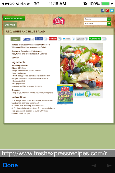 Fresh Express Salad Swap App 4