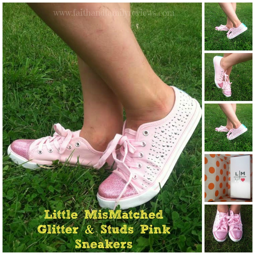 FFR Little MisMatched Glitter & Studs Pink  Sneakers_ Collage